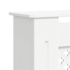 vidaXL Cobertura de radiador MDF 205 cm branco