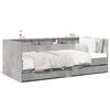 vidaXL Sof&aacute;-cama com gavetas sem colch&atilde;o 75x190 cm cinzento cimento