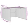 vidaXL Garagem para cortador de relva 86x90x52/57 cm vime PE cinzento