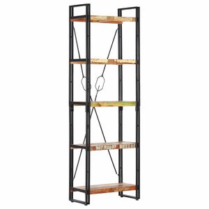 vidaXL Estante com 5 prateleiras 60x30x180cm madeira recuperada maci&ccedil;a