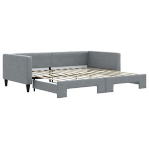 vidaXL Sof&aacute;-cama com gavet&atilde;o 100x200 cm tecido cinzento-claro