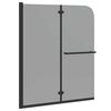 vidaXL Enclosure de Chuveiro Preto 120 x 140 cm Vidro ESG e Alum&iacute;nio