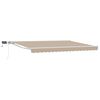 vidaXL Estrutura de Toldo Manual com LEDs Bege e Branco 4 &times; 3 m