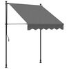 vidaXL Toldo retr&aacute;til 150x150 cm tecido e a&ccedil;o antracite