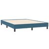 vidaXL Cama com molas/colch&atilde;o 140x210 cm veludo azul-escuro