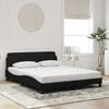 vidaXL Estrutura de cama Dover 160x200 cm veludo preto