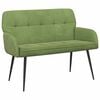vidaXL Sof&aacute; de 2 lugares com p&eacute;s de metal 2 lugar Verde Claro Veludo