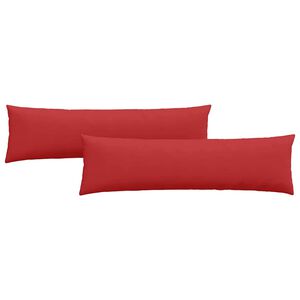 vidaXL Travesseiros de Sof&aacute; 2 pcs Vermelho 145 x 40 cm tecido