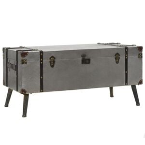 vidaXL Mesa de centro em MDF e alum&iacute;nio 102x51x47,5 cm