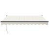 vidaXL Toldo retrátil 3,5x2,5 m tecido e alumínio cor creme