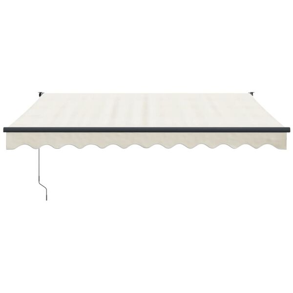 vidaXL Toldo retrátil 3,5x2,5 m tecido e alumínio cor creme