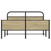 vidaXL Estrutura de cama sem colchão 150x200cm metal carvalho sonoma