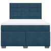 vidaXL Cama boxspring com colch&atilde;o 140x190 cm veludo azul
