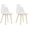 vidaXL Cadeiras de jantar 2 pcs PET transparente