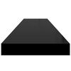 vidaXL Prateleiras de parede suspensas 4 pcs 120x23,5x3,8cm MDF preto