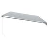 vidaXL Toldo retr&aacute;til manual com LED 600x350 cm antracite/branco