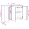 vidaXL Aparador 102x33x75 cm derivados de madeira madeira velha