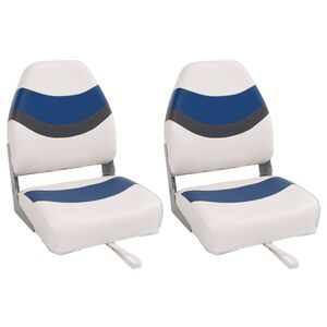 vidaXL Assentos de barco dobr&aacute;veis com encosto alto 2 pcs 44x38x55 cm