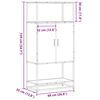 vidaXL Armário alto 68x35x139 cm madeira e metal carvalho sonoma
