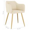 vidaXL Cadeiras de jantar 4 pcs veludo cor creme