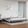 vidaXL Estrutura de cama 200x200cm couro artificial cinzento