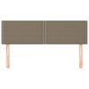 vidaXL Cabeceira cama 2 pcs tecido 72x5x78/88 cm cinzento-acastanhado