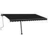 vidaXL Toldo retr&aacute;til manual com LED 400x300 cm antracite