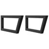 vidaXL Suportes de prateleira p/ lavat&oacute;rio 2pcs a&ccedil;o trapezoidais preto