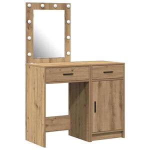 vidaXL Mesa de vestir 2 unid. Castanho 50 x 41 x 135 cm