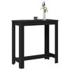 vidaXL Mesa de bar Carvalho Preto 102 x 50 x 103,5 cm