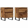 vidaXL Mesas cabeceira 2pcs 40x35x50cm derivados madeira madeira velha