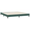 vidaXL Cama com molas sem colch&atilde;o 180x220 cm veludo verde-escuro