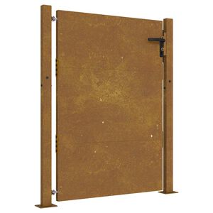 vidaXL Port&atilde;o de jardim 100x125 cm A&ccedil;o Corten
