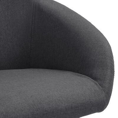 vidaXL Cadeiras de jantar giratórias 2 pcs tecido cinzento-escuro