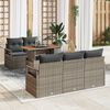 vidaXL Conjunto de Sof&aacute; de Jardim 6 pcs Cinzeto Rattan Sint&eacute;tico