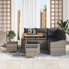 vidaXL Conjunto de Sof&aacute; de Jardim 8 pcs Cinzeto Rattan Sint&eacute;tico