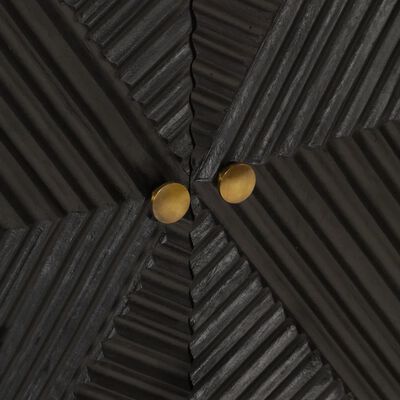 vidaXL Aparador 55x30x76 cm madeira de mangueira maciça e ferro preto