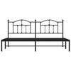 vidaXL Estrutura de cama com cabeceira 200x200 cm metal preto