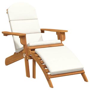 vidaXL Cadeira de jardim Adirondack com apoio de p&eacute;s ac&aacute;cia maci&ccedil;a