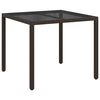 vidaXL Mesa de Jardim Castanho 90 x 90 x 75 cm vime PE