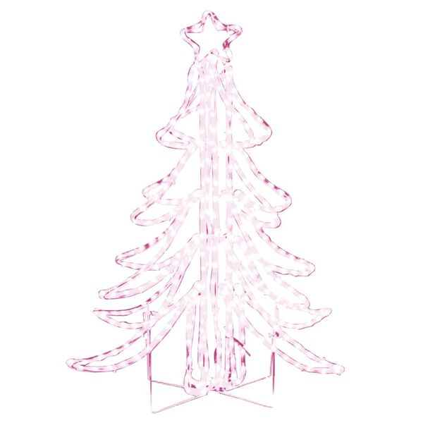 vidaXL Árvore de Natal dobrável c/ LEDs 87x87x93 cm branco quente