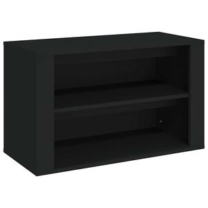 vidaXL Sapateira 75x35x45 cm derivados de madeira preto