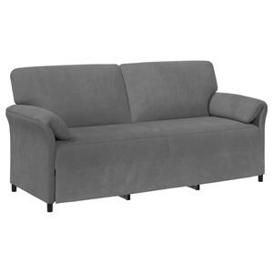 vidaXL Sof&aacute; de 3 Lugares Cinzento-Escuro 198 x 83 x 95 cm Veludo