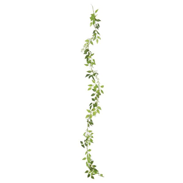 vidaXL Grinaldas de flores 6 pcs 200 cm branco
