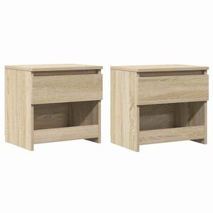 vidaXL Mesas de cabeceira 2 pcs 40x30x39 cm contraplacado carv. sonoma