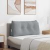 vidaXL Travesseiro para Costas Cinzento-claro 100 x 24 x 50 cm tecido