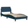 vidaXL Estrutura de cama com cabeceira Dover 80x200 cm veludo azul