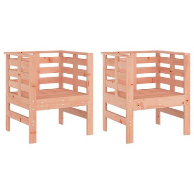 vidaXL Cadeiras de jardim 2 pcs 61,5x53x71cm madeira de douglas maciça
