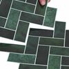 vidaXL Azulejo Chevron 50 pcs Verde Escuro 30 x 30 cm