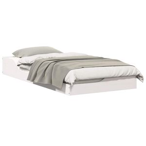 vidaXL Estrutura da Cama Branco 90 x 190 cm Madeira de Pinheiro S&oacute;lida